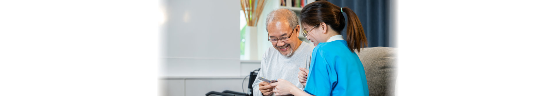doctor with physician visit male patient to consult a medicine